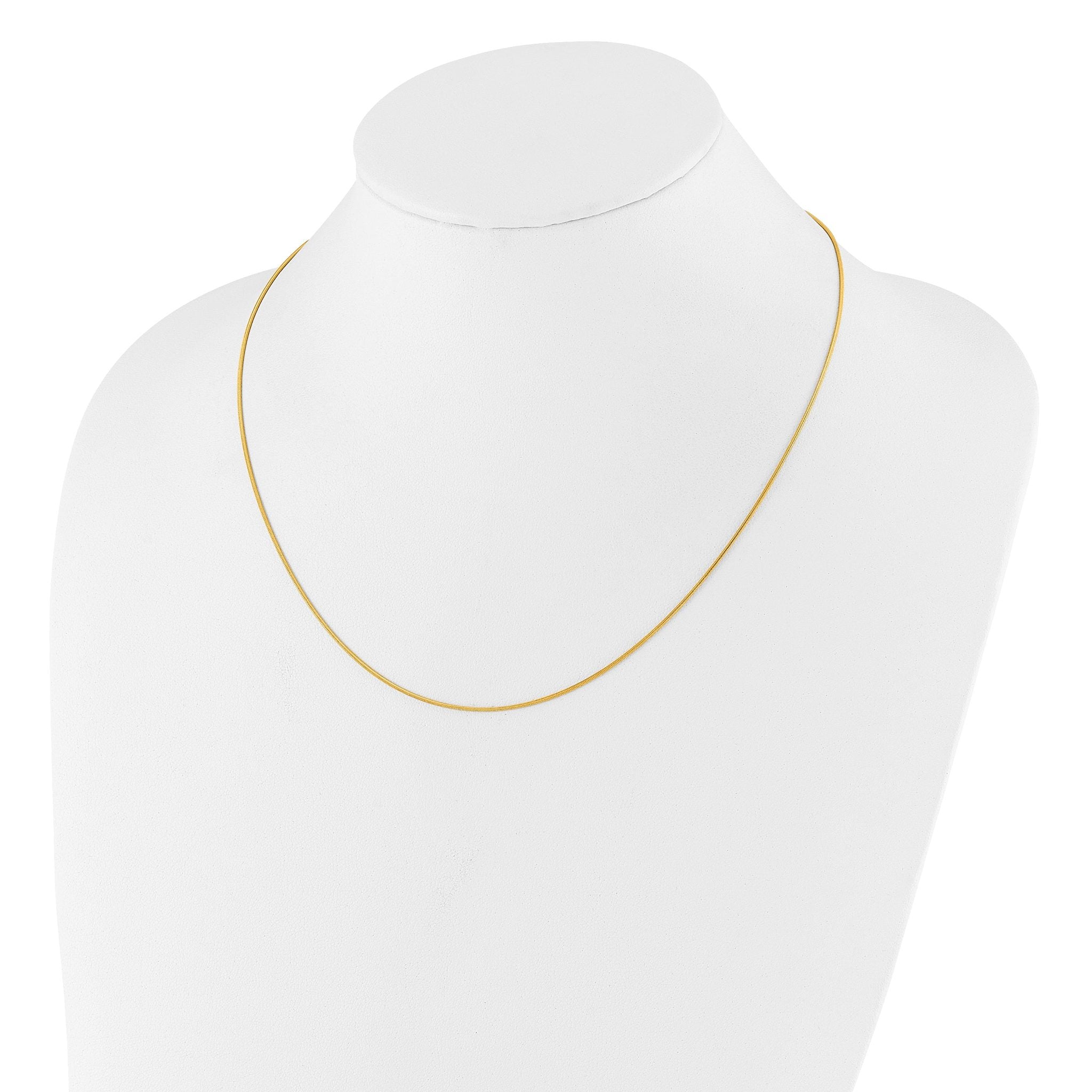 Sterling Silver Gold-plated Adjustable .95mm Snake Chain