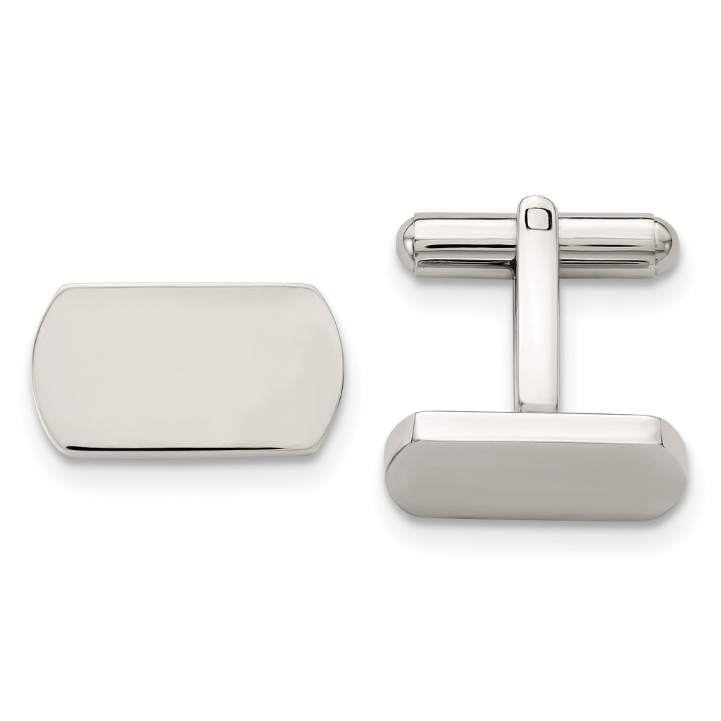 Polished Stainless Steel Cuff Links