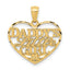 14K Gold Diamond-Cut Heart Pendant Daddy's Little Girl  Elegant Gift