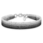 Sterling Silver Black Ruthenium-plated 8-Strand Bracelet