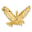 14K Gold Eagle Pendant for Men with Diamond-Cut Brushed Finish
