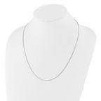 Sterling Silver RH-plt Adjustable 1.2mm D/C Square Snake Chain