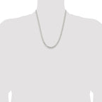 Concave Beveled Curb Chain in Sterling Silver, 4.5mm