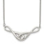Polished Infinity Symbols Necklace in Stainless Steel