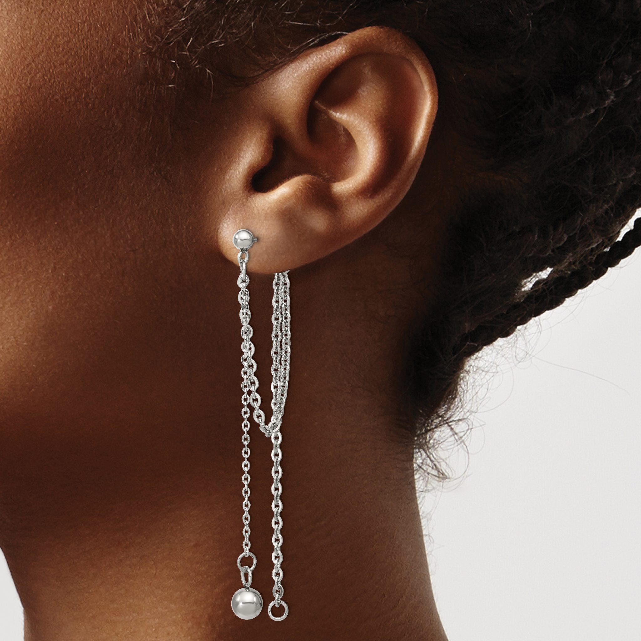 Stainless Steel Polished Drop Dangle Earrings for Women