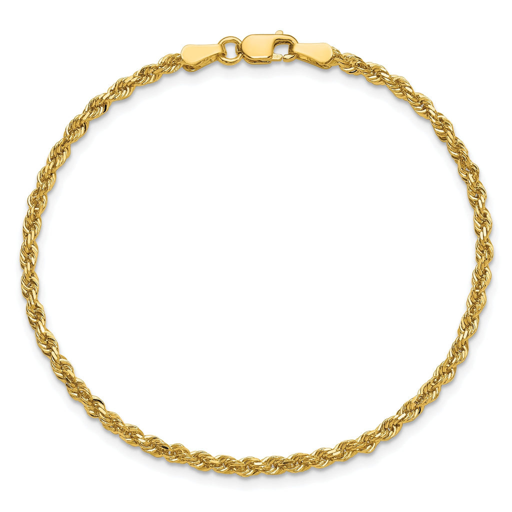 Diamond-Cut Rope Chain in 14K Yellow Gold, 2.25mm