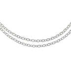Sophia Jewelers Stainless Steel Polished Layered 28in Women's Necklace