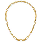14K Polished Fancy Link Necklace