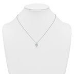 14k White Gold 2 carat Lab Grown Diamond VS+ F+ Pear Complete 18 inch Four Prong Pendant Necklace