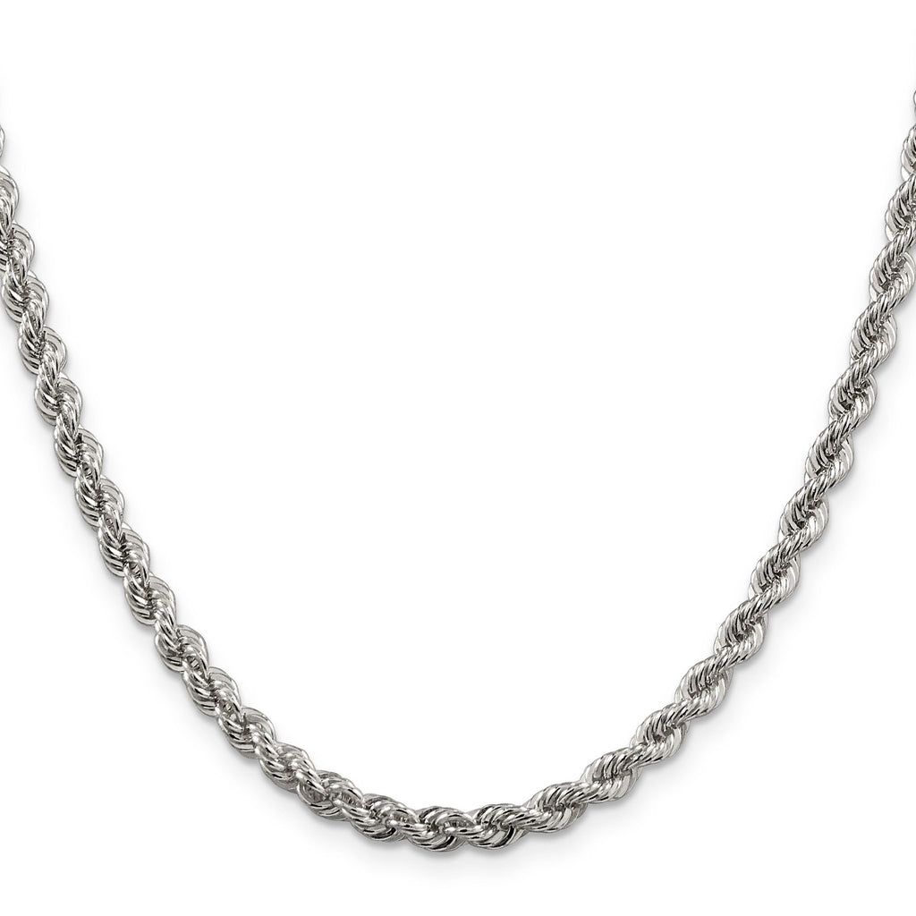 Sterling Silver 4.3mm Solid Rope Chain
