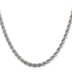Sterling Silver 4.3mm Solid Rope Chain
