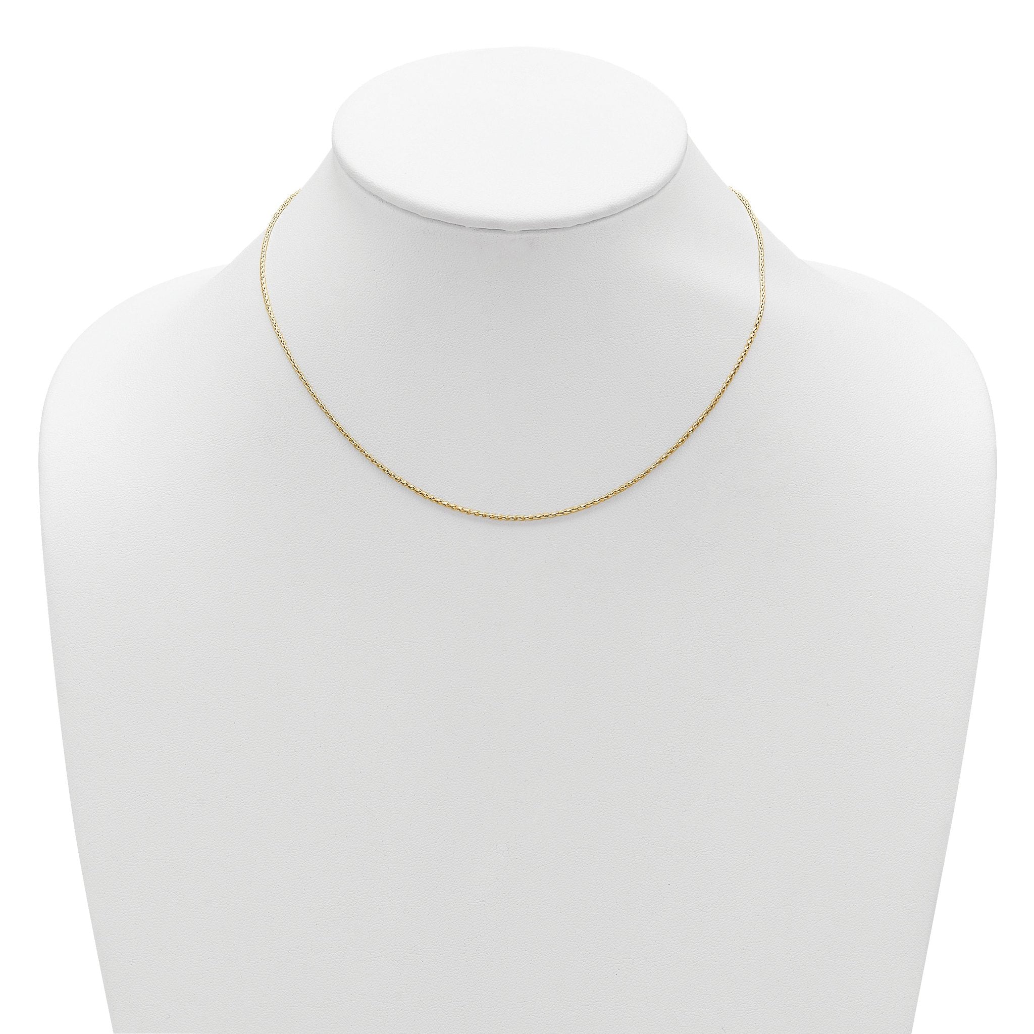Diamond-Cut Spiga Chain in Gold-Plated Sterling Silver