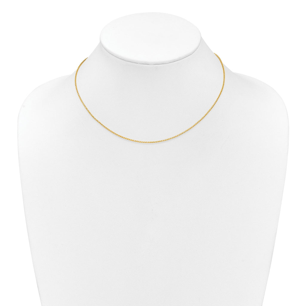 1.15mm 10K Yellow Gold D/C Open Franco Chain