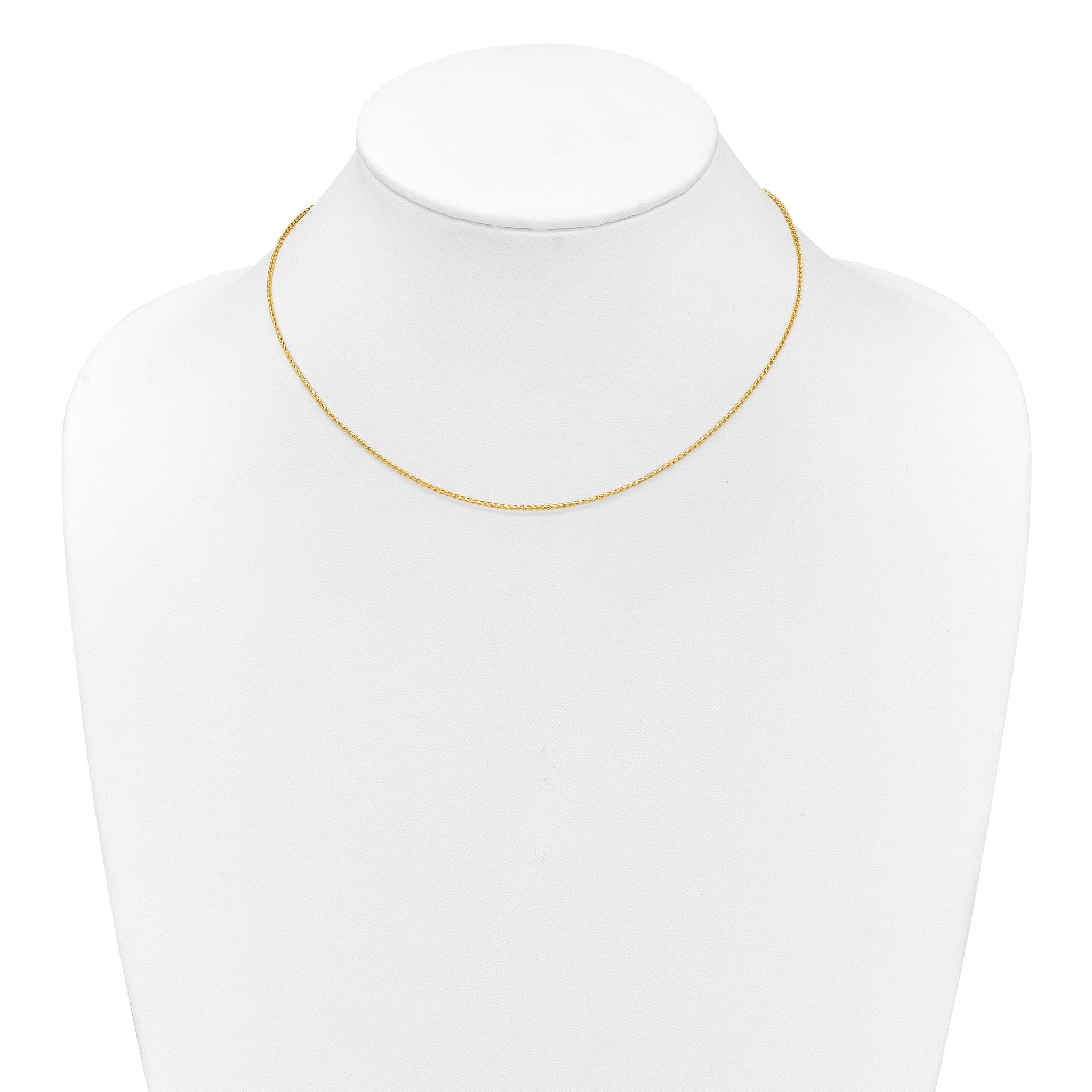1.15mm 10K Yellow Gold D/C Open Franco Chain