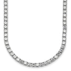 14k White Gold 26 1/5 carat Lab Grown Diamond VS/SI+ G+ Complete Round 20 inch Straight Tennis Necklace