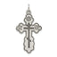 Sterling Silver 925 Orthodox Cross Pendant with Polished Antique Finish
