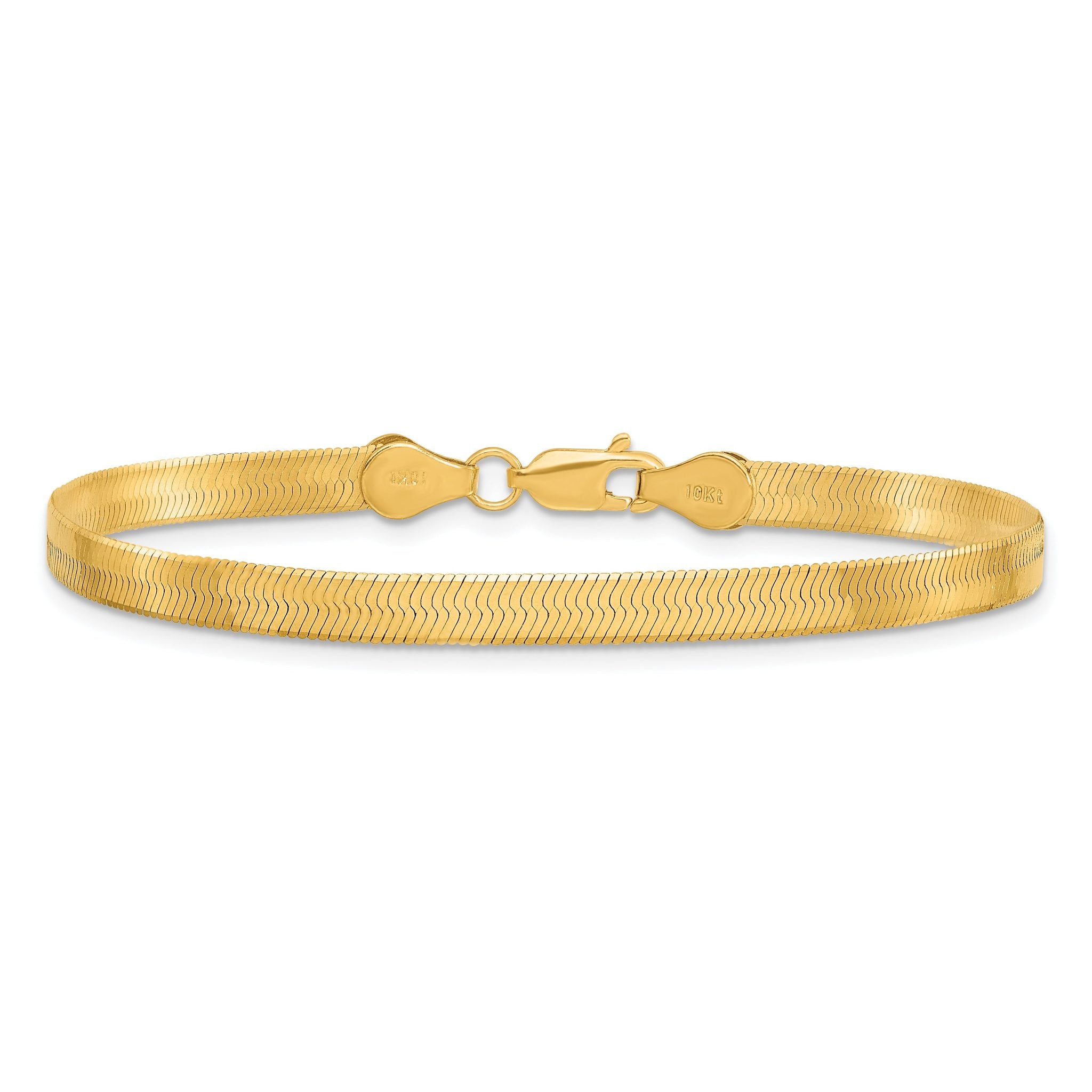 Silky Herringbone Chain in 10K Yellow Gold, 4mm