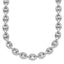 Sterling Silver Rhodium-plated Polished 7mm Puffed Mariner Link 18 inch Necklace