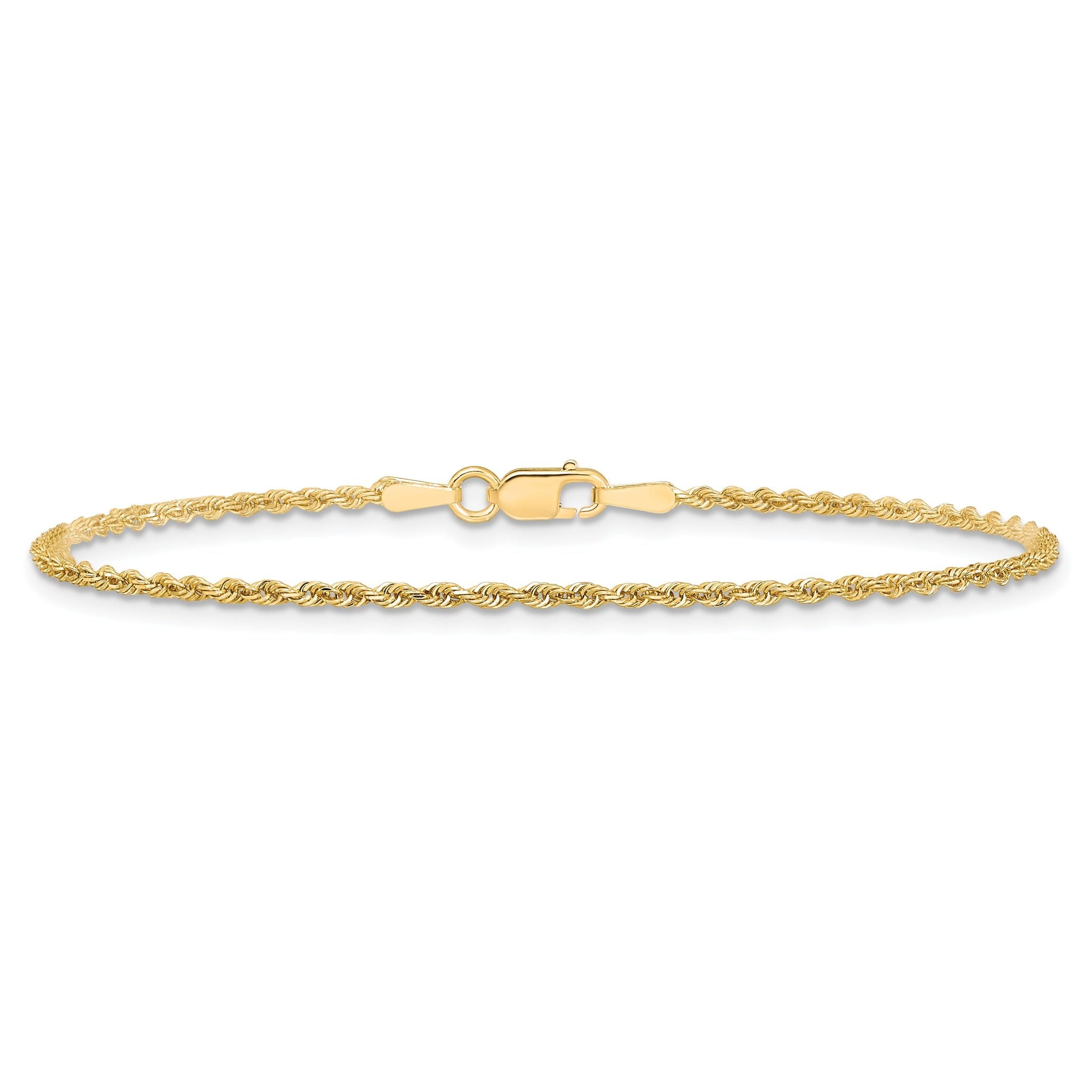 10K Yellow Gold 1.5mm Rope Chain