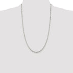 Diamond-Cut Long Cable Chain Necklace in Sterling Silver