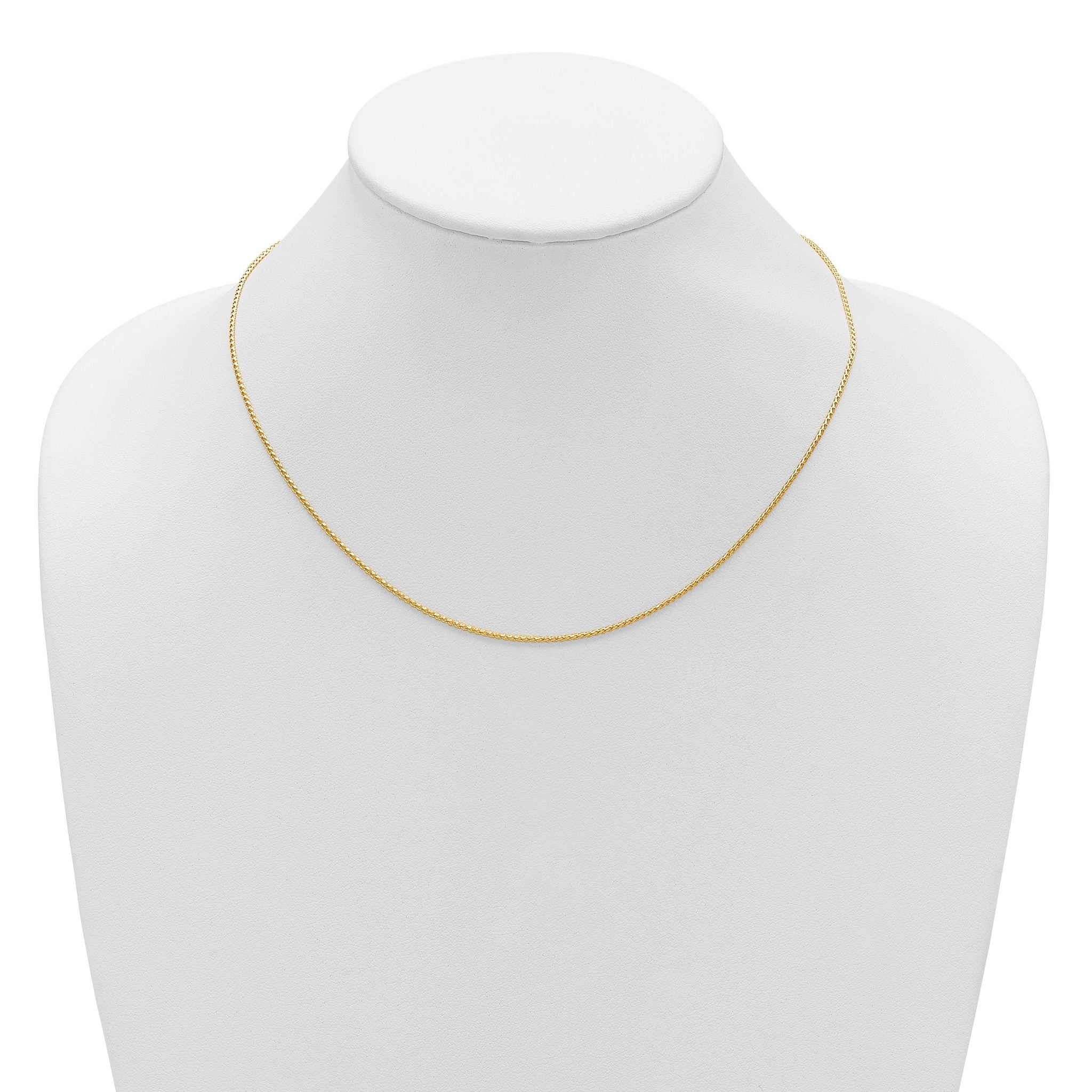 Diamond-Cut Open Franco Adjustable Chain in 14K Yellow Gold