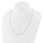 14K White Gold Adjustable 1mm Quadra Wheat Chain