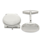 Sterling Silver Oval Locket Cuff Links