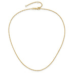 Adjustable Singapore Chain in 10K Yellow Gold, 1.25mm