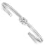 Sterling Silver 925 Polished Knot Cuff Bangle for Women