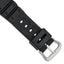 20mm Black Polyurethane Sport with Stainless Steel Buckle 8 inch Watch Band