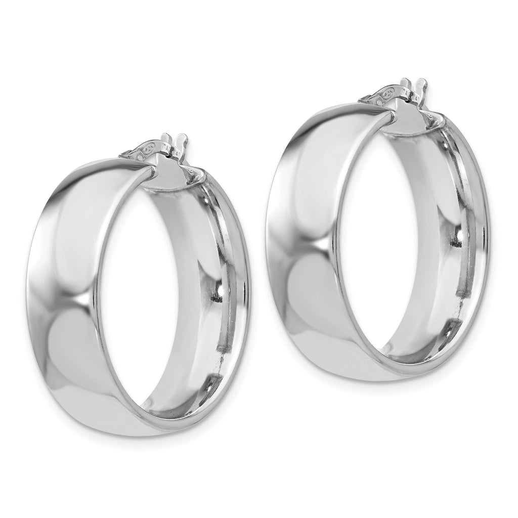 Sophia Jewelers Sterling Silver 925 Polished Hollow Hoop Earrings for Women