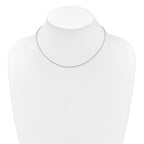 1.2mm 10K White Gold Spiga Wheat Chain