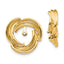14K Gold Polished Love Knot Earring Jackets for Women