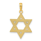 14K Gold Star of David Pendant with Solid Cast Design Elegant and Timeless