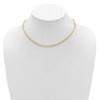 14K 2.1mm D/C Open Franco 1in+1in Adjustable Chain