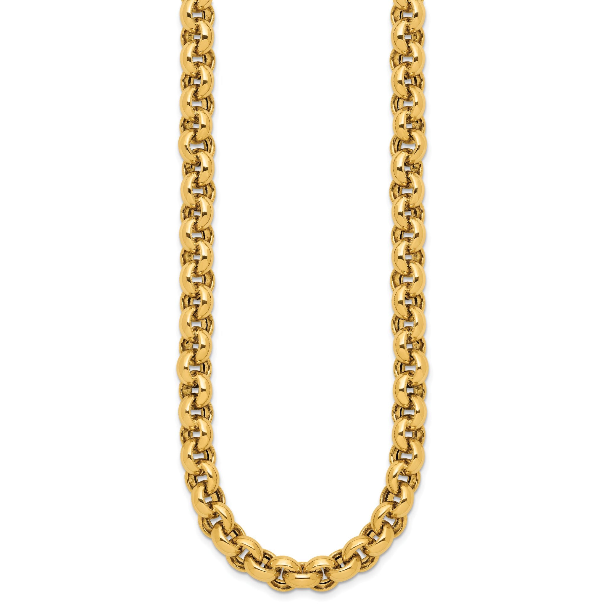 14K Polished Rolo Link Necklace