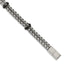 Stainless Steel Polished Black IP-plated with . ext. Bracelet for Men