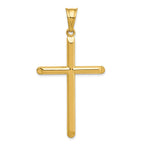 14K Gold Hollow 3D Cross Pendant with Elegant Design  56mm