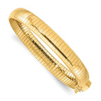 Domed Omega Chain in 14K Yellow Gold, Bracelet to Necklace Lengths, 8mm