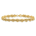 10K Polished Fancy Link Bracelet