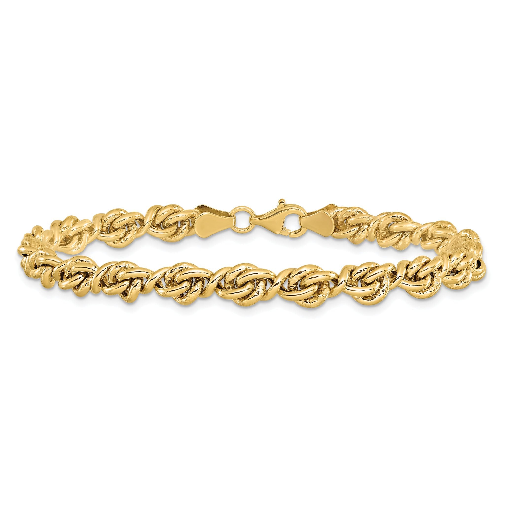 10K Polished Fancy Link Bracelet