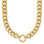 14K Polished Circle Accent Fancy Link Necklace