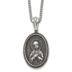 Our Lady of Guadalupe Pendant Necklace in Stainless Steel