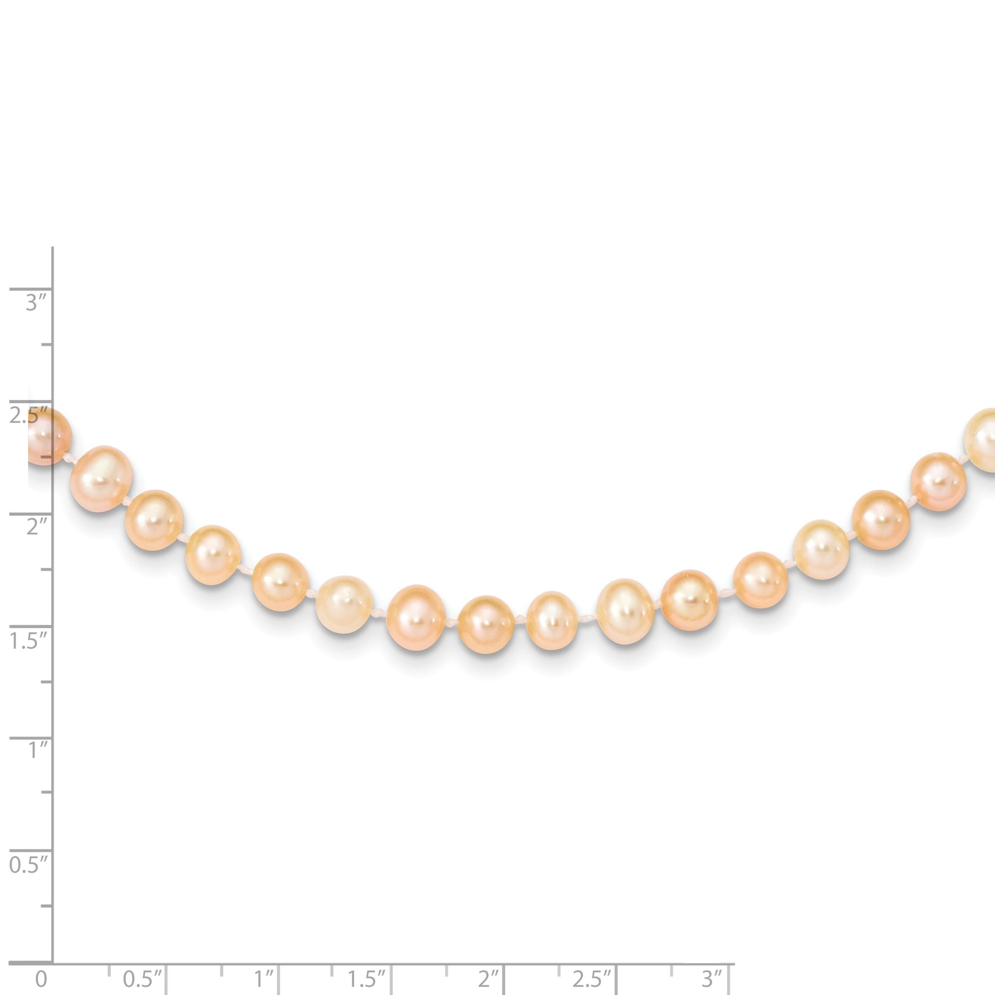 Sophia Jewelers 14K Gold Pink Freshwater Pearl Necklace 16 Elegant Women's Jewelry