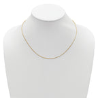 Sterling Silver Gold-plated 1mm D/C Spiga 1in+1in Adjustable Chain