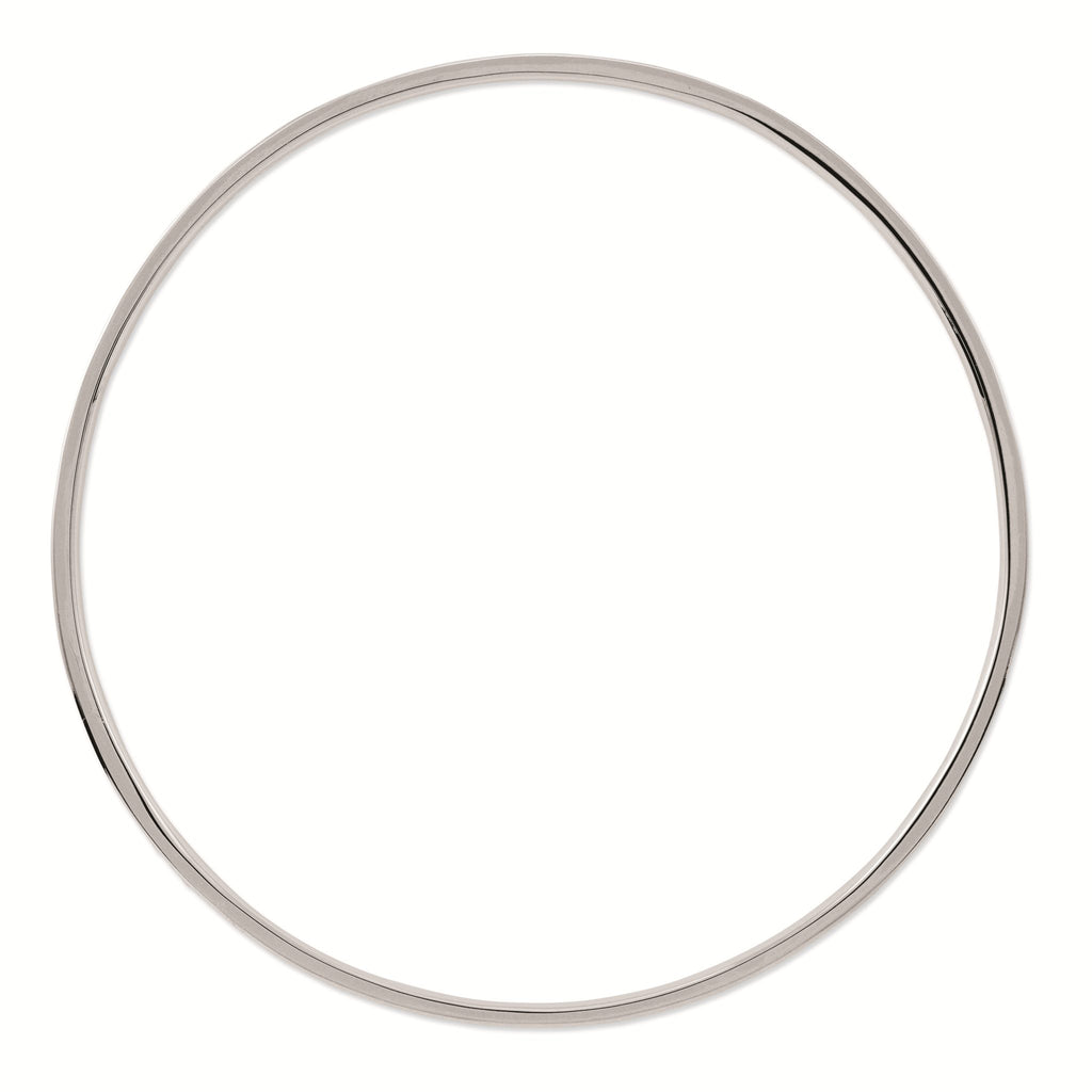 Sterling Silver 925 Stackable Brown Enamel Bangle with Polished Finish