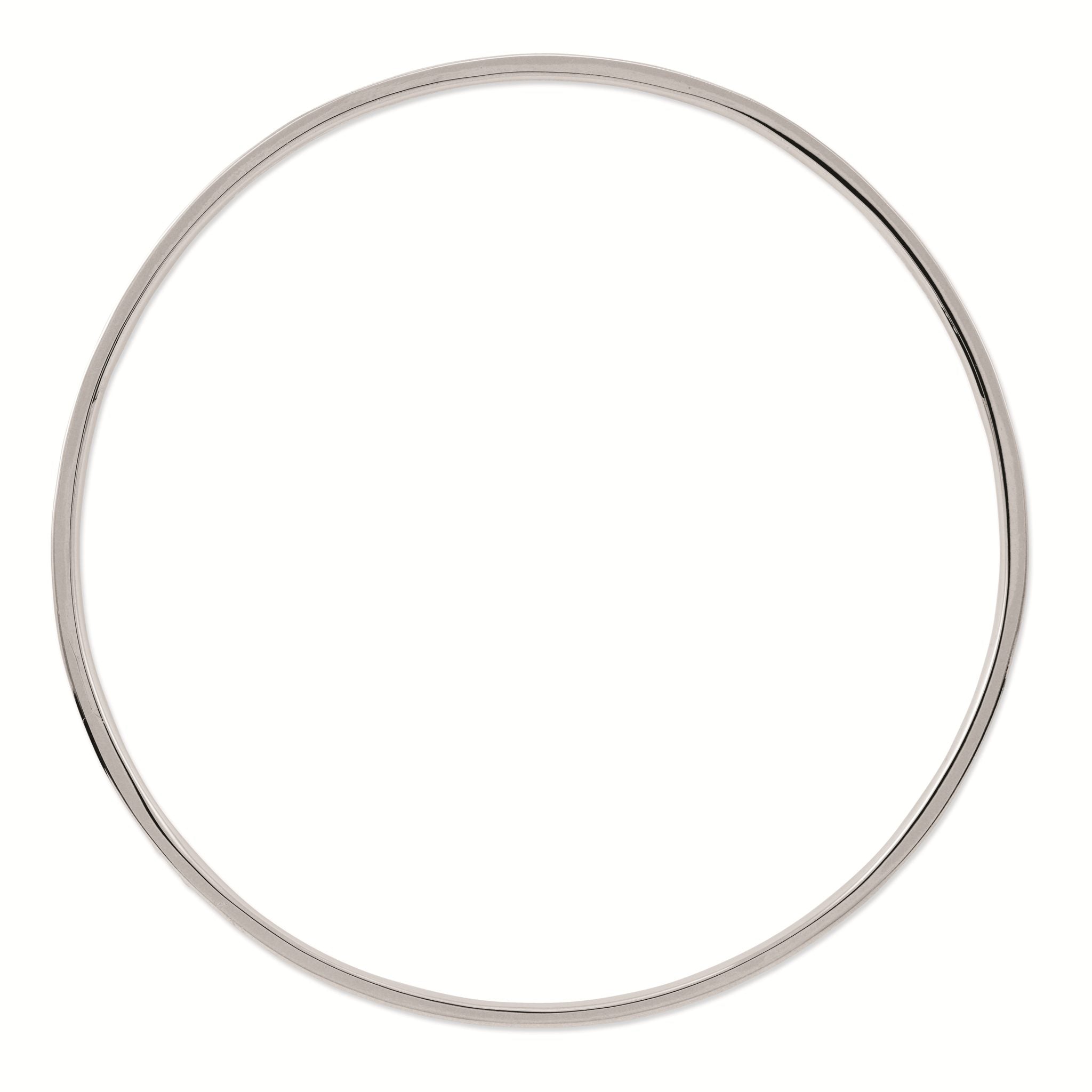 Sterling Silver 925 Stackable Brown Enamel Bangle with Polished Finish