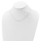 Sterling Silver CZ Bar Necklace
