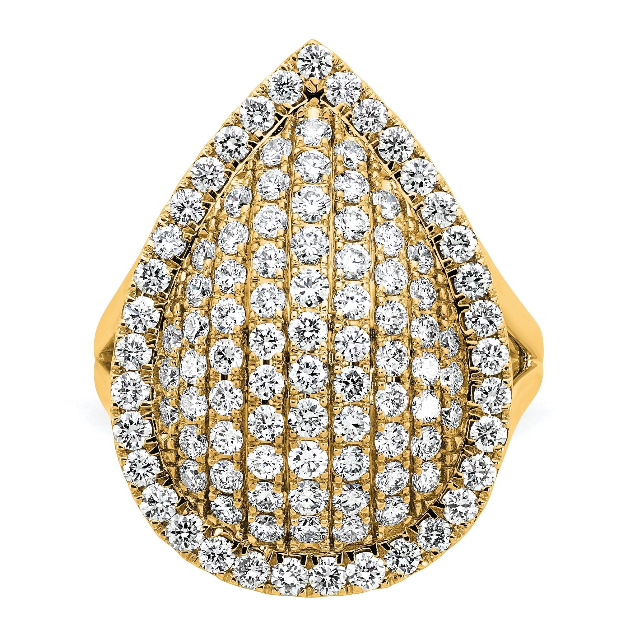 14k 2 carat Lab Grown Diamond VS/SI+ G+ Complete Fashion Ring