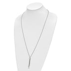 Sterling Silver Reflection Beads RH-plated Heart Beaded 27.5in Necklace